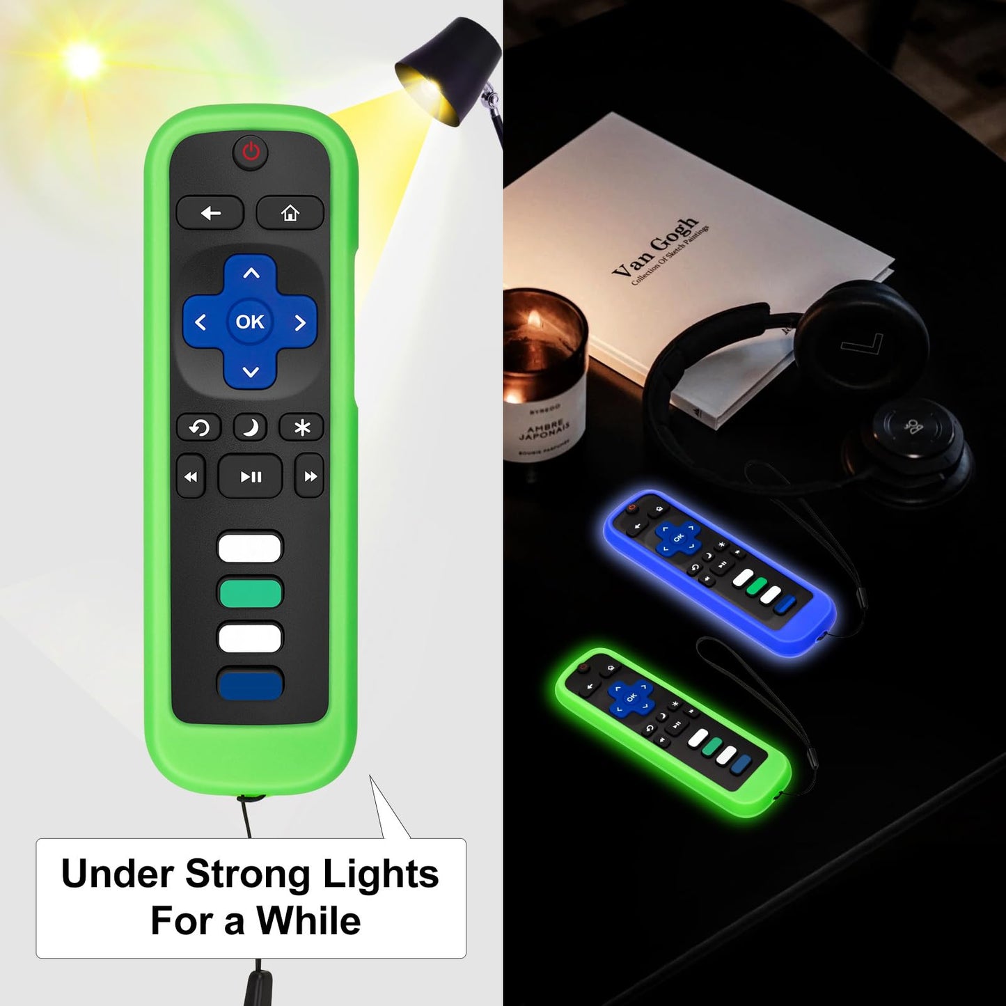 (Pack of 2) Replacement Remote Control Only for Roku TV, Compatible for TCL Roku/Hisense Roku/Onn Roku/Sharp Roku/Element Roku/Westinghouse Roku/Philips Roku Smart TVs (Not for Roku Stick and Box)
