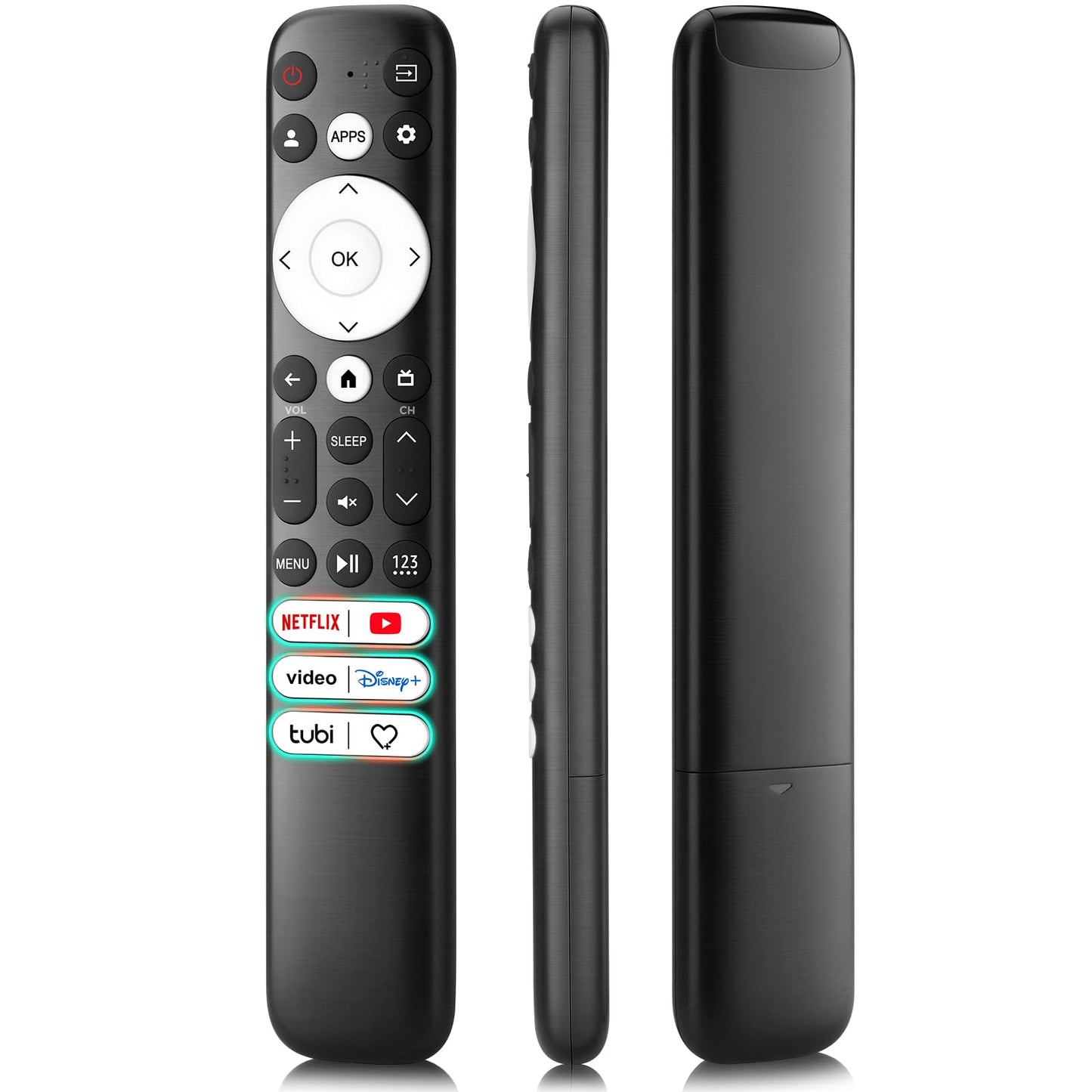 (Pack of 2) Replacement Remote Control Only for Roku TV, Compatible for TCL Roku/Hisense Roku/Onn Roku/Sharp Roku/Element Roku/Westinghouse Roku/Philips Roku Smart TVs (Not for Roku Stick and Box)