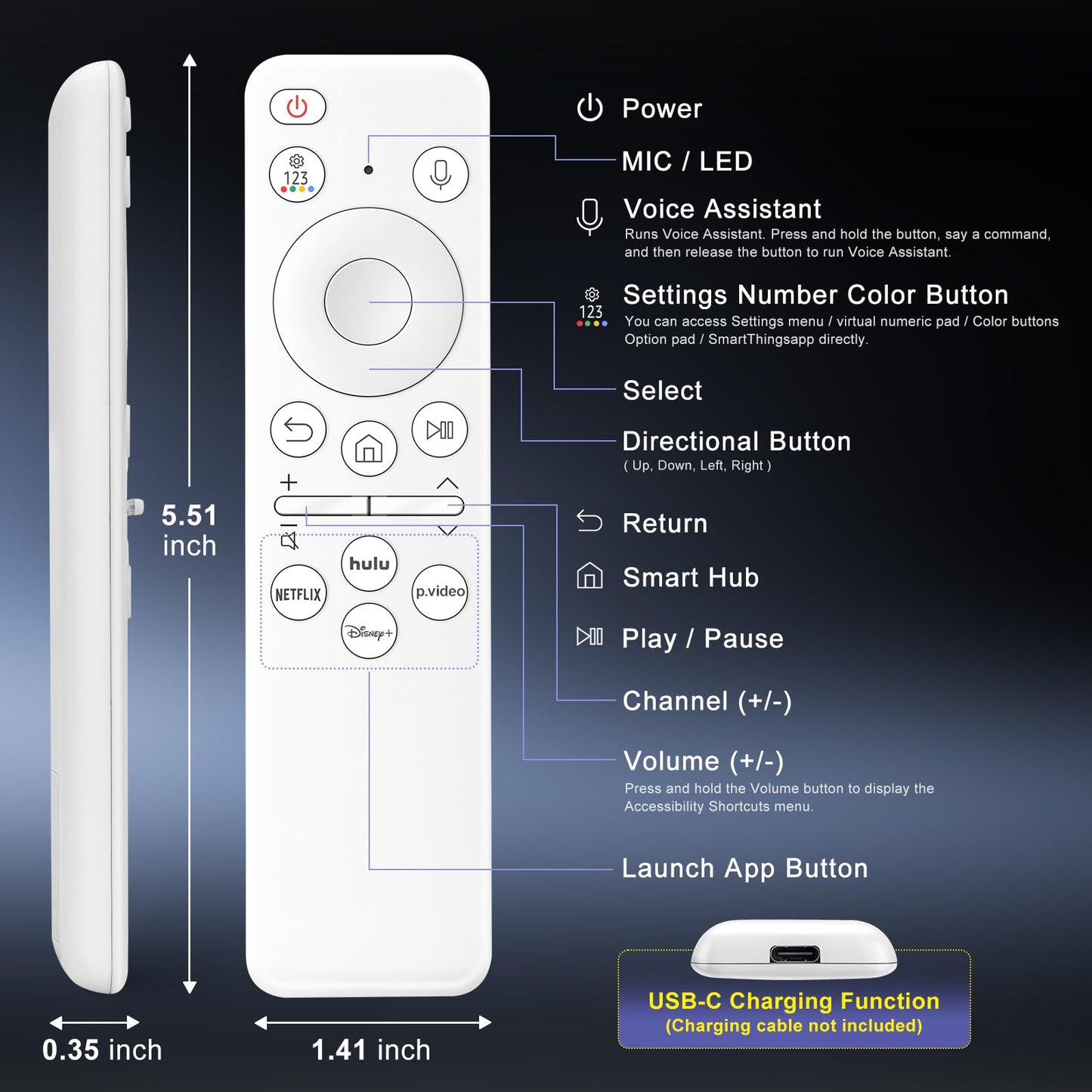(Pack of 2) Replacement Remote Control Only for Roku TV, Compatible for TCL Roku/Hisense Roku/Onn Roku/Sharp Roku/Element Roku/Westinghouse Roku/Philips Roku Smart TVs (Not for Roku Stick and Box)