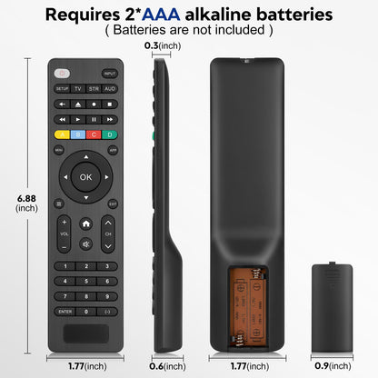 (Pack of 2) Replacement Remote Control Only for Roku TV, Compatible for TCL Roku/Hisense Roku/Onn Roku/Sharp Roku/Element Roku/Westinghouse Roku/Philips Roku Smart TVs (Not for Roku Stick and Box)
