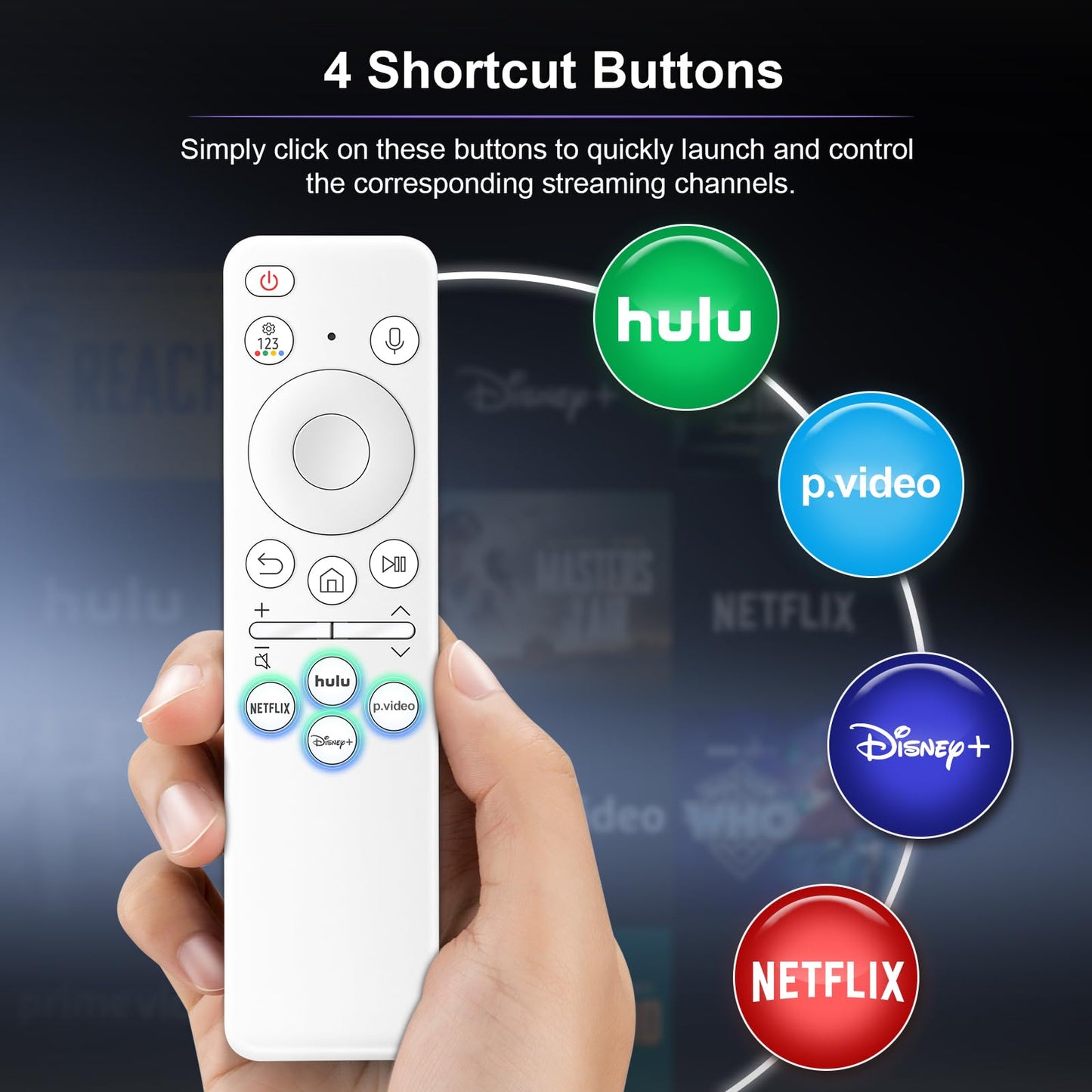 (Pack of 2) Replacement Remote Control Only for Roku TV, Compatible for TCL Roku/Hisense Roku/Onn Roku/Sharp Roku/Element Roku/Westinghouse Roku/Philips Roku Smart TVs (Not for Roku Stick and Box)