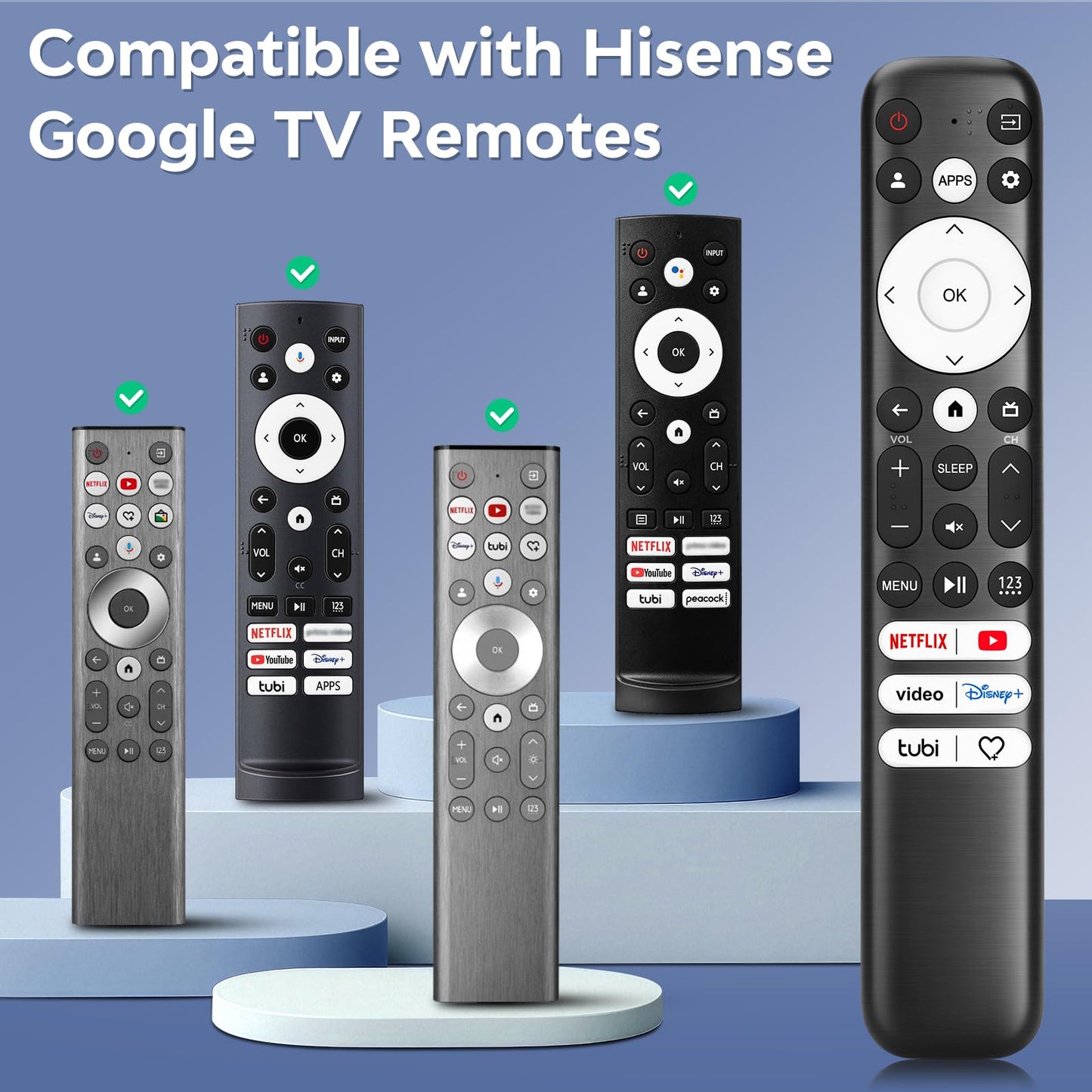 (Pack of 2) Replacement Remote Control Only for Roku TV, Compatible for TCL Roku/Hisense Roku/Onn Roku/Sharp Roku/Element Roku/Westinghouse Roku/Philips Roku Smart TVs (Not for Roku Stick and Box)