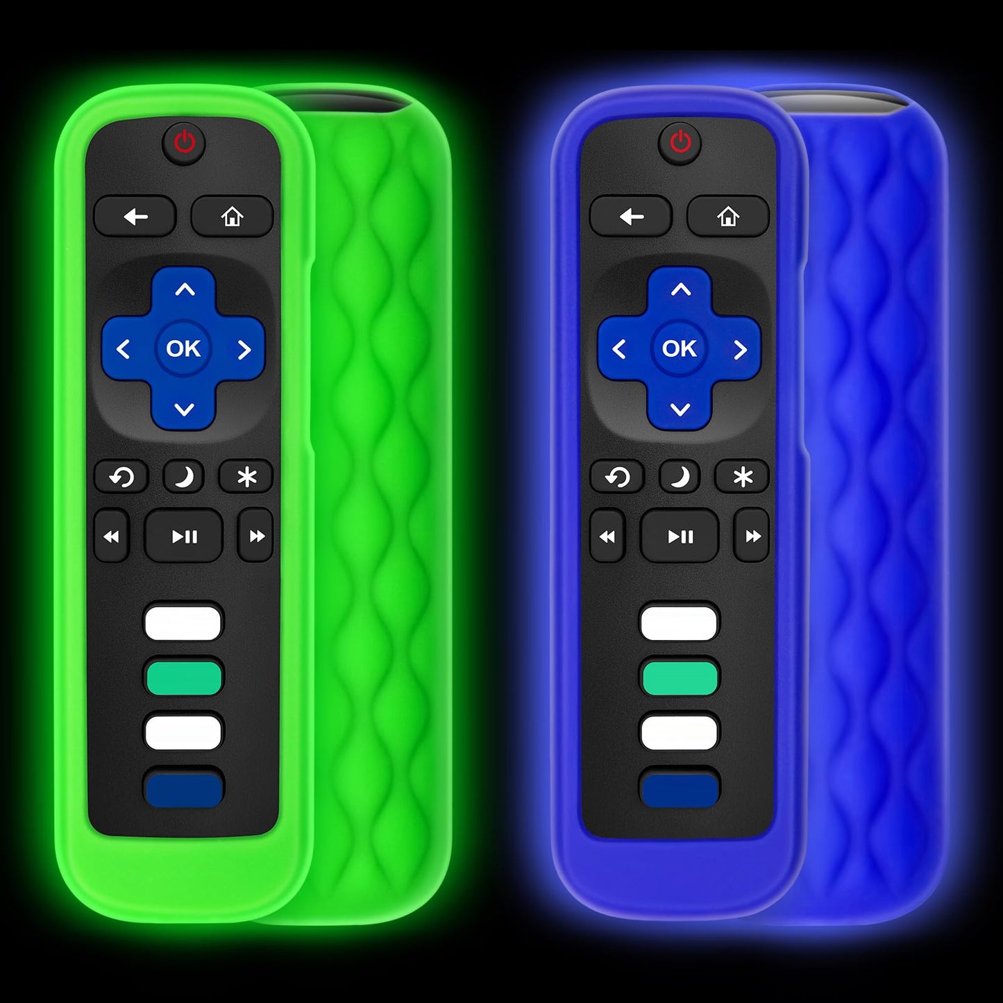(Pack of 2) Replacement Remote Control Only for Roku TV, Compatible for TCL Roku/Hisense Roku/Onn Roku/Sharp Roku/Element Roku/Westinghouse Roku/Philips Roku Smart TVs (Not for Roku Stick and Box)
